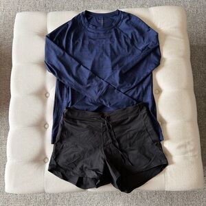 Athleta Wavebreak Swim Shorts & Pacifica UPF Illume Top Set